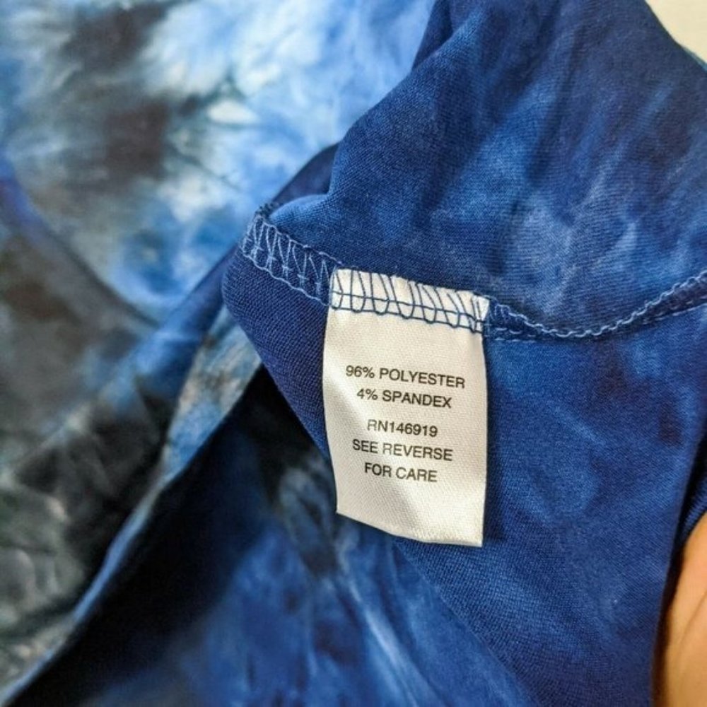 FRESHMAN Girls Navy Blue Tie Die Soft Short Sleeve T Shirt NEW - Picture 5 of 7